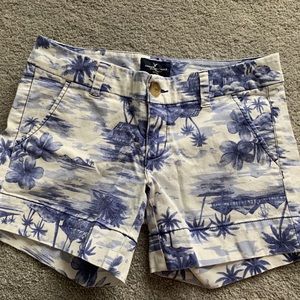 White/Purple American Eagle Outfitters Midi Shorts
